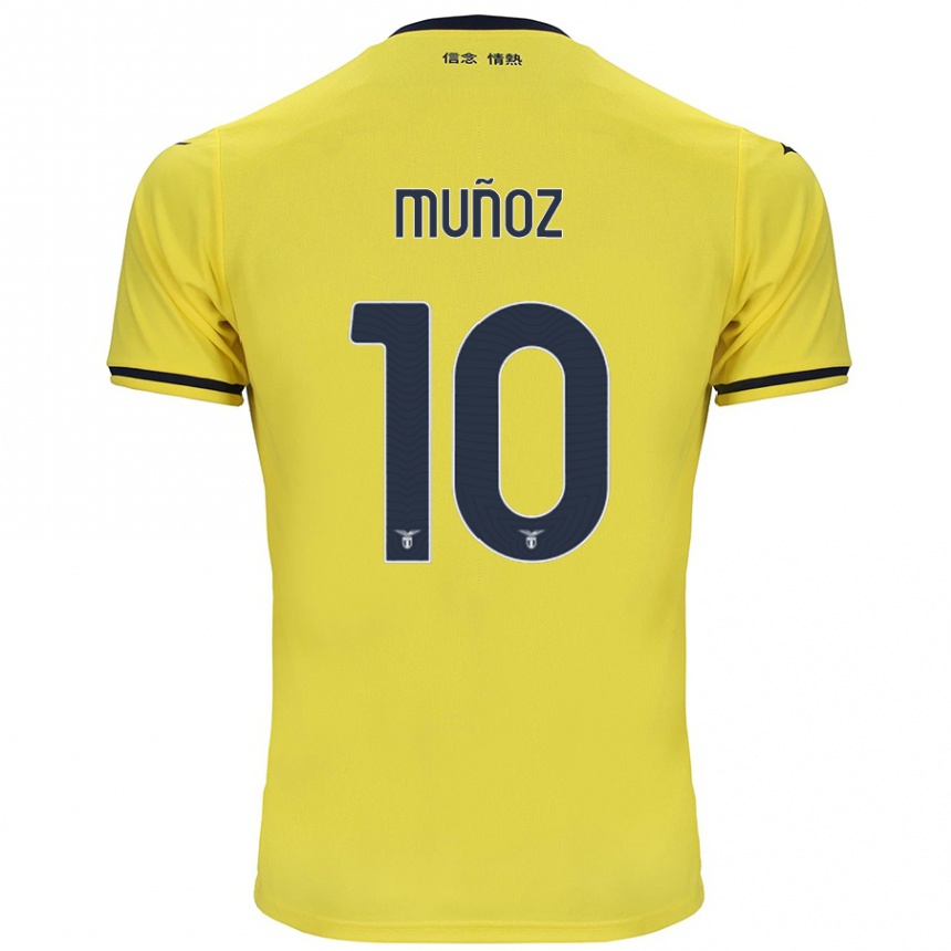 Niño Fútbol Camiseta Cristo Muñoz #10 Amarillo 2ª Equipación 2024/25 Perú