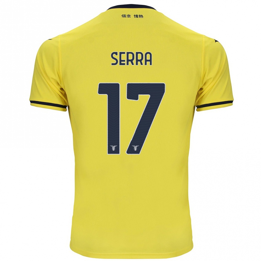 Niño Fútbol Camiseta Federico Serra #17 Amarillo 2ª Equipación 2024/25 Perú