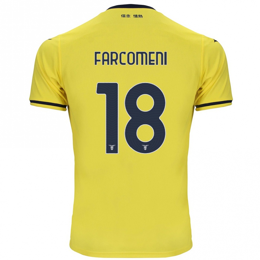 Niño Fútbol Camiseta Valerio Farcomeni #18 Amarillo 2ª Equipación 2024/25 Perú