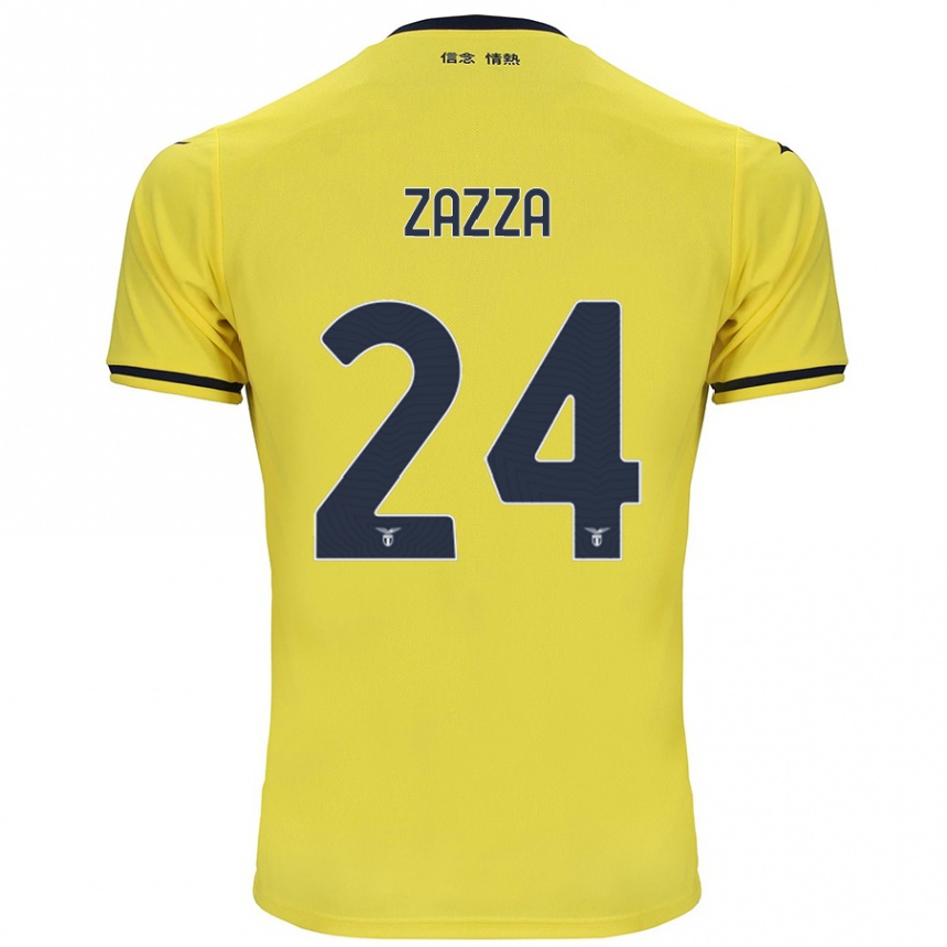 Niño Fútbol Camiseta Matteo Zazza #24 Amarillo 2ª Equipación 2024/25 Perú