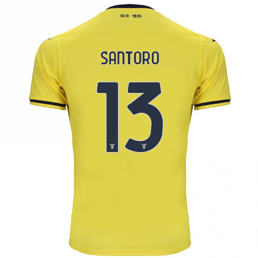 Niño Fútbol Camiseta Martina Santoro #13 Amarillo 2ª Equipación 2024/25 Perú