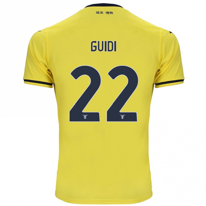 Niño Fútbol Camiseta Emma Guidi #22 Amarillo 2ª Equipación 2024/25 Perú