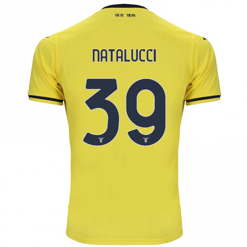 Niño Fútbol Camiseta Serena Natalucci #39 Amarillo 2ª Equipación 2024/25 Perú