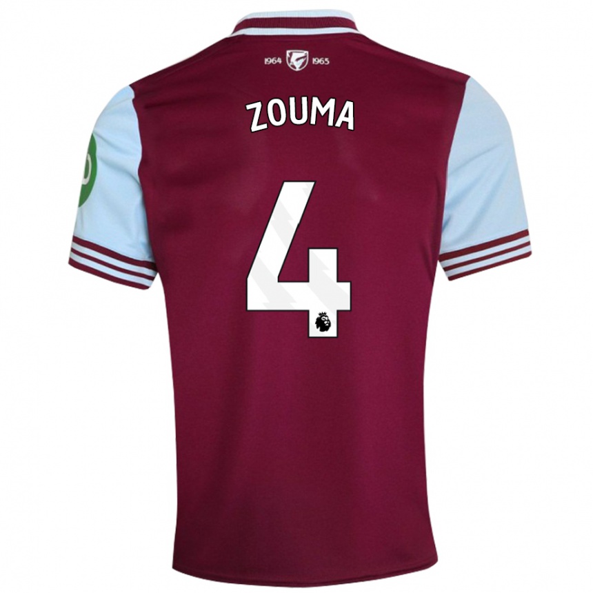 Hombre Fútbol Camiseta Kurt Zouma #4 Rojo Oscuro 1ª Equipación 2024/25 Perú