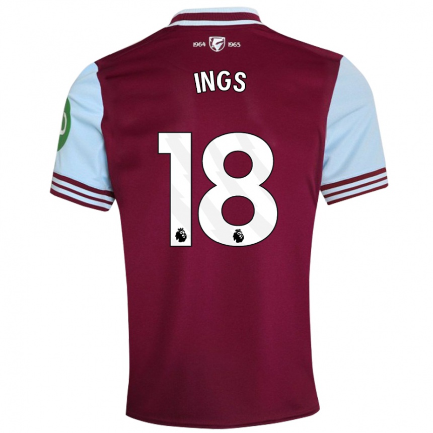 Hombre Fútbol Camiseta Danny Ings #18 Rojo Oscuro 1ª Equipación 2024/25 Perú