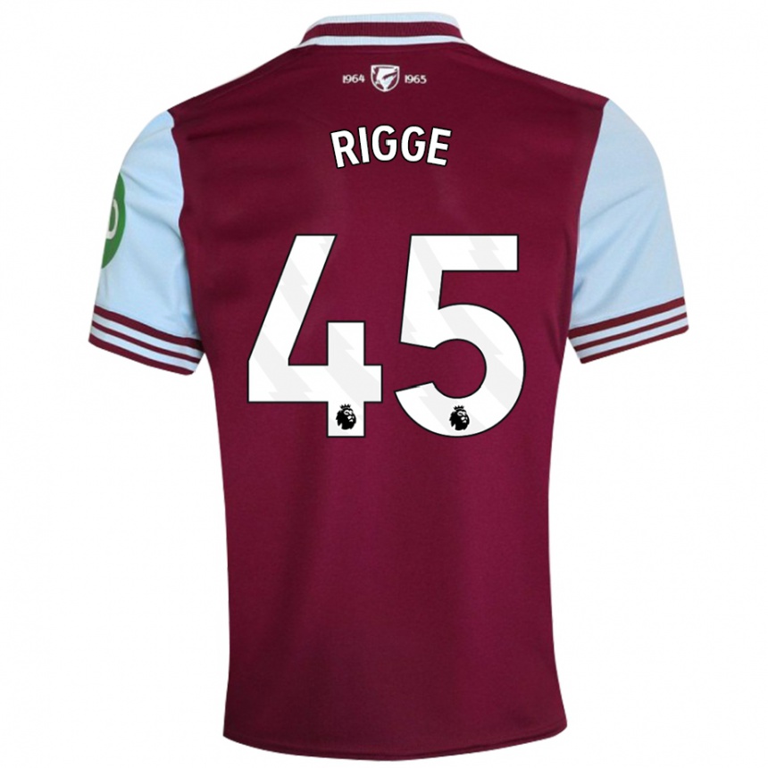 Hombre Fútbol Camiseta Daniel Rigge #45 Rojo Oscuro 1ª Equipación 2024/25 Perú