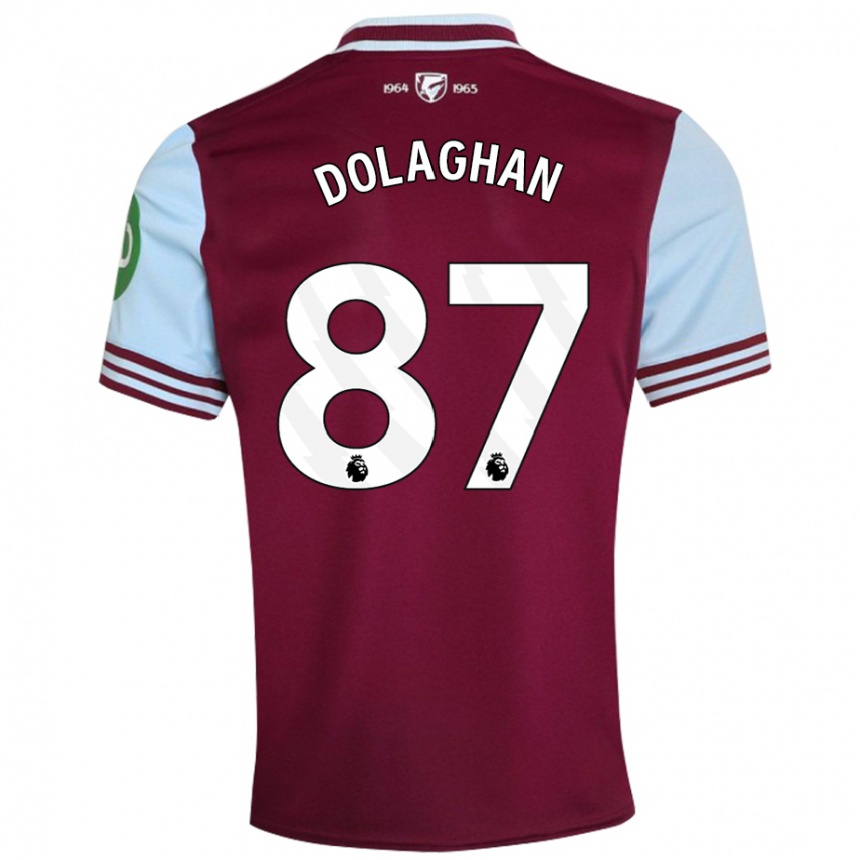 Hombre Fútbol Camiseta Brad Dolaghan #87 Rojo Oscuro 1ª Equipación 2024/25 Perú