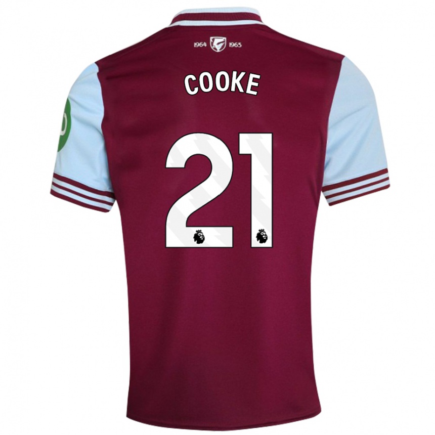 Hombre Fútbol Camiseta Shannon Cooke #21 Rojo Oscuro 1ª Equipación 2024/25 Perú