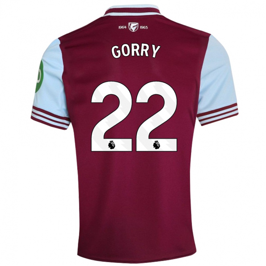 Hombre Fútbol Camiseta Katrina Gorry #22 Rojo Oscuro 1ª Equipación 2024/25 Perú