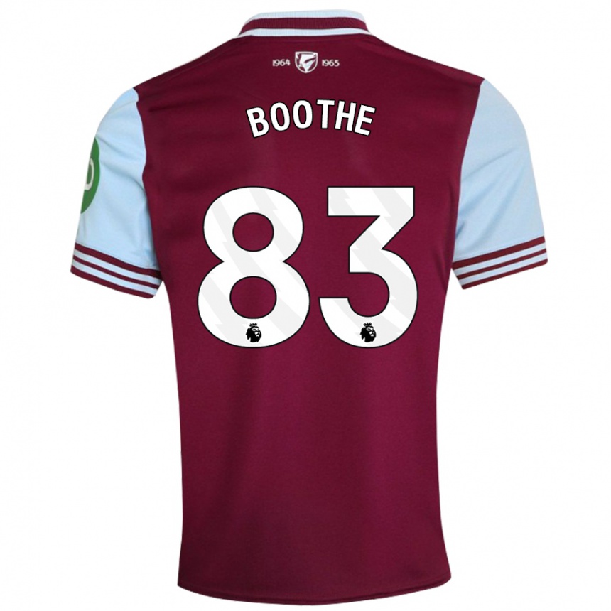 Hombre Fútbol Camiseta Sebastian Boothe #83 Rojo Oscuro 1ª Equipación 2024/25 Perú