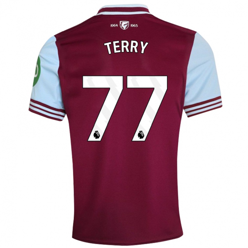 Hombre Fútbol Camiseta Mason Terry #77 Rojo Oscuro 1ª Equipación 2024/25 Perú