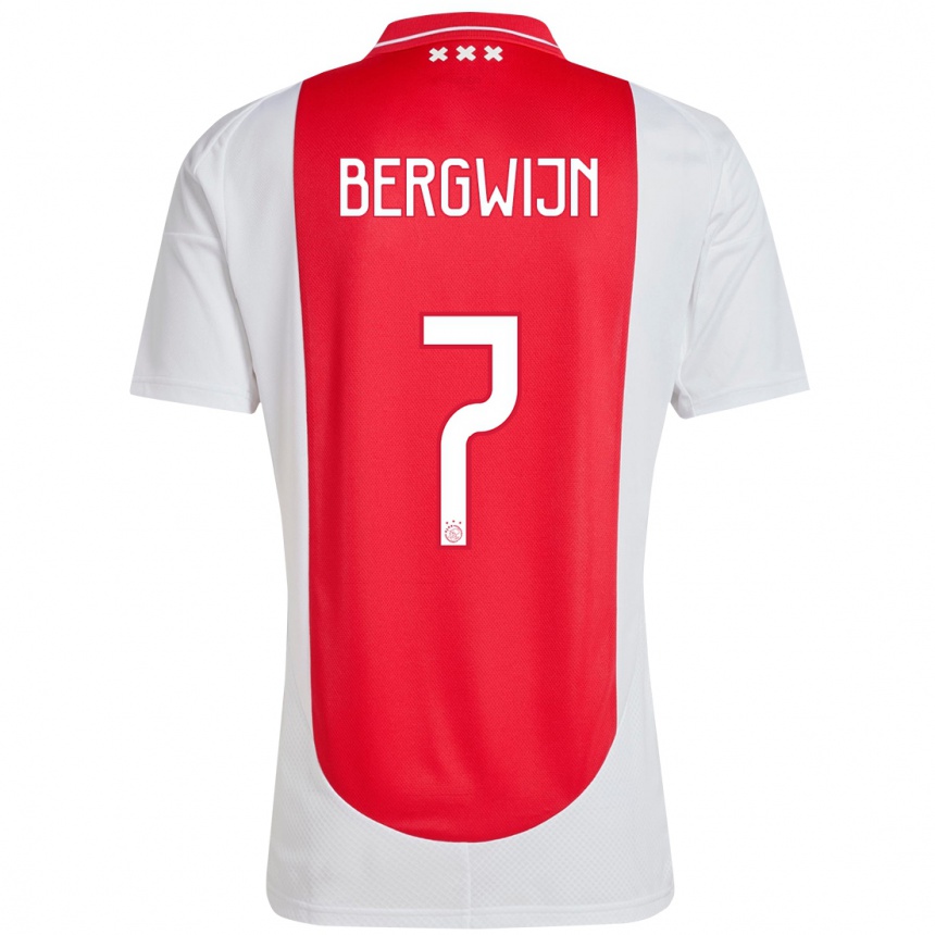 Hombre Fútbol Camiseta Steven Bergwijn #7 Rojo Blanco 1ª Equipación 2024/25 Perú