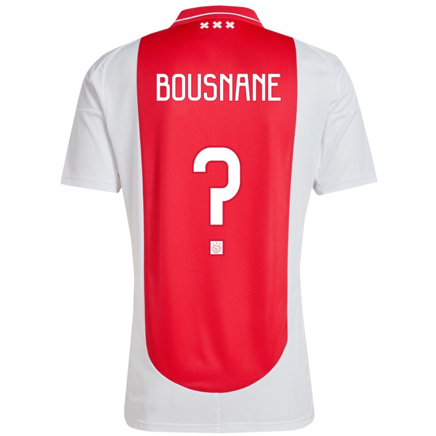 Hombre Fútbol Camiseta Ghalil Bousnane #0 Rojo Blanco 1ª Equipación 2024/25 Perú