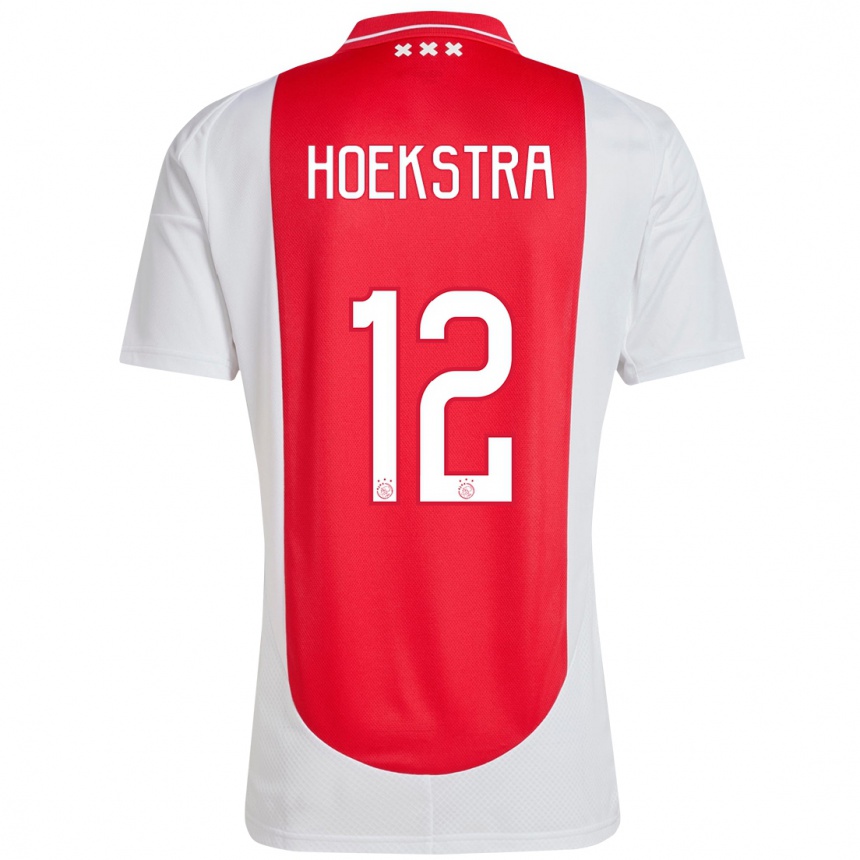 Hombre Fútbol Camiseta Isabelle Hoekstra #12 Rojo Blanco 1ª Equipación 2024/25 Perú