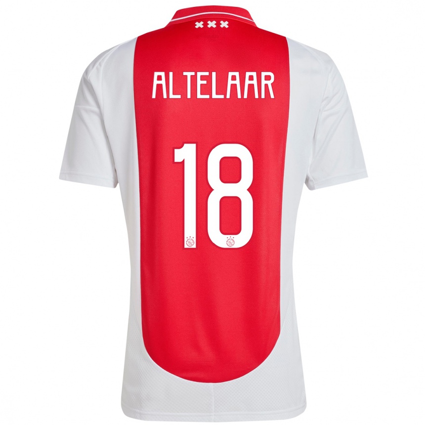 Hombre Fútbol Camiseta Jamie Altelaar #18 Rojo Blanco 1ª Equipación 2024/25 Perú