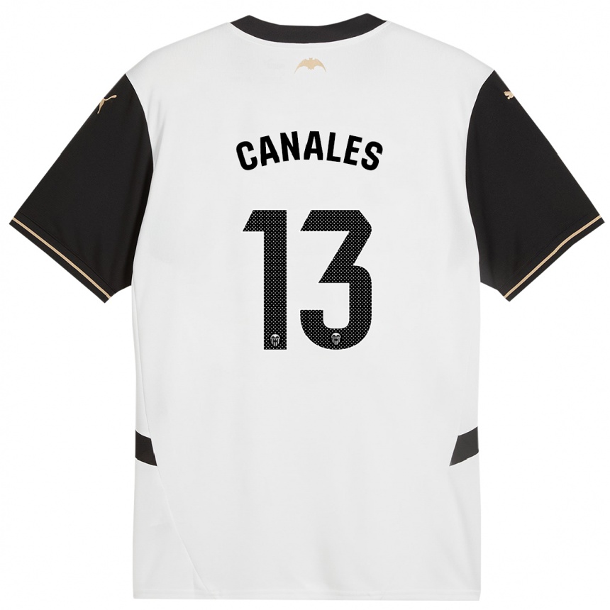 Hombre Fútbol Camiseta Antonia Canales #13 Blanco Negro 1ª Equipación 2024/25 Perú