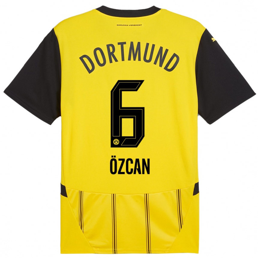 Hombre Fútbol Camiseta Salih Ozcan #6 Amarillo Negro 1ª Equipación 2024/25 Perú