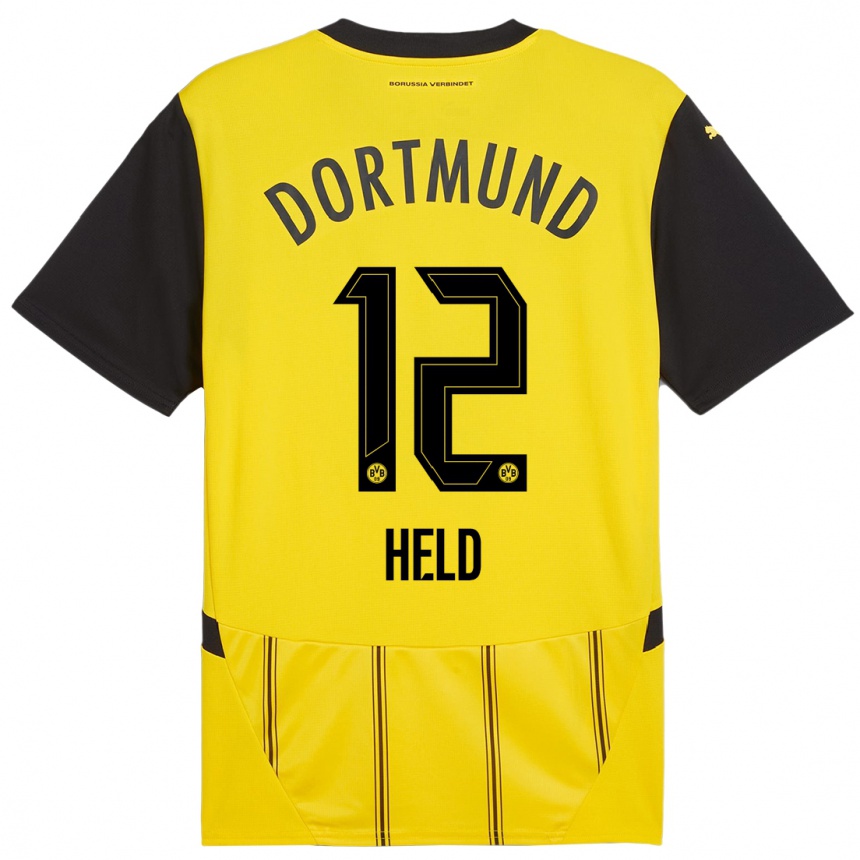 Hombre Fútbol Camiseta Aaron Held #12 Amarillo Negro 1ª Equipación 2024/25 Perú