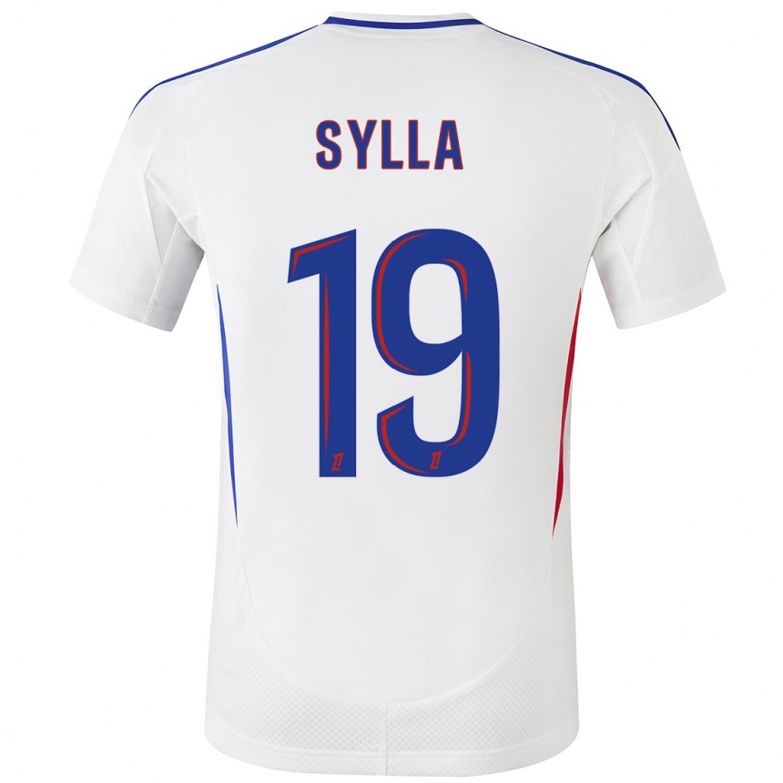 Hombre Fútbol Camiseta Kysha Sylla #19 Blanco Azul 1ª Equipación 2024/25 Perú