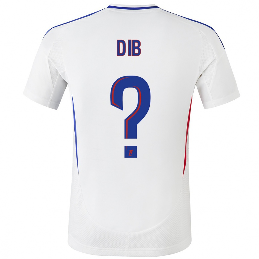 Hombre Fútbol Camiseta Djibrail Dib #0 Blanco Azul 1ª Equipación 2024/25 Perú