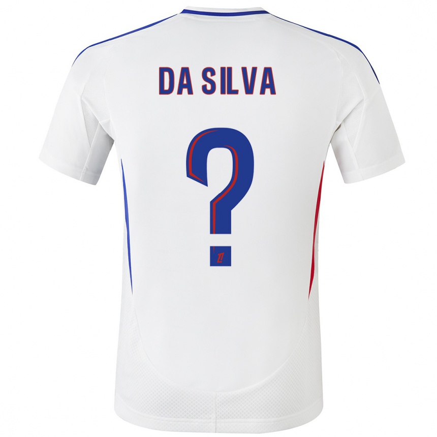 Hombre Fútbol Camiseta Florent Da Silva #0 Blanco Azul 1ª Equipación 2024/25 Perú