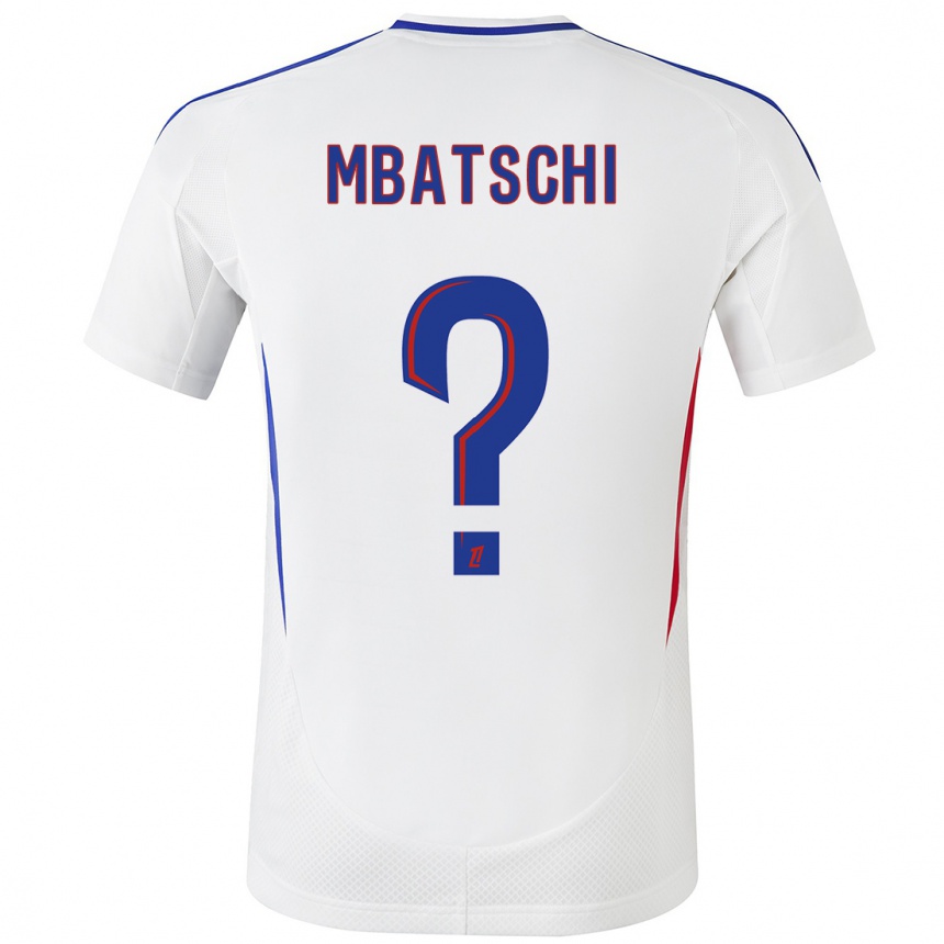 Hombre Fútbol Camiseta Prince Mbatschi #0 Blanco Azul 1ª Equipación 2024/25 Perú