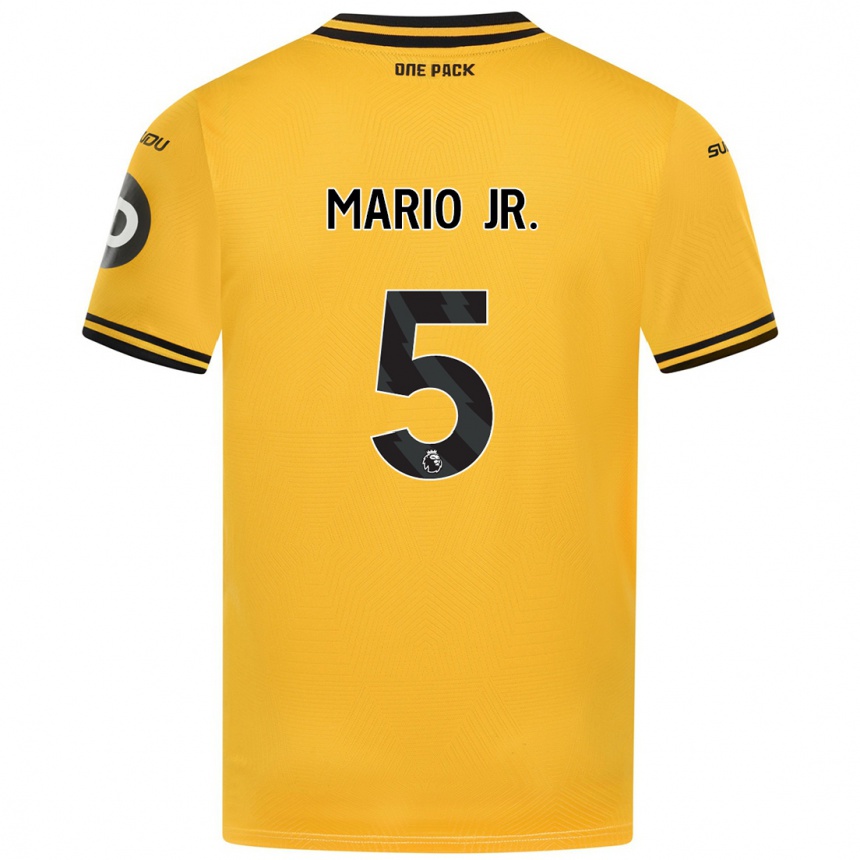 Hombre Fútbol Camiseta Mario Lemina #5 Amarillo 1ª Equipación 2024/25 Perú