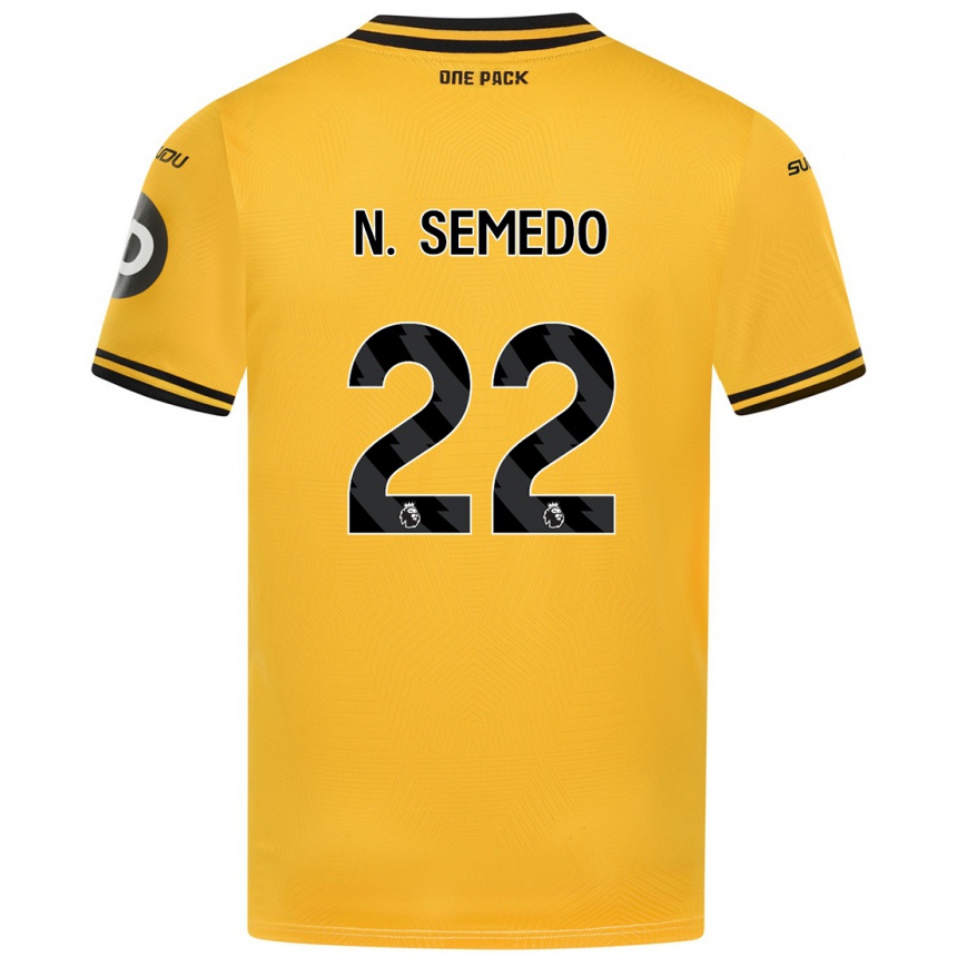 Hombre Fútbol Camiseta Nelson Semedo #22 Amarillo 1ª Equipación 2024/25 Perú