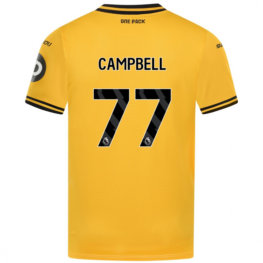 Hombre Fútbol Camiseta Chem Campbell #77 Amarillo 1ª Equipación 2024/25 Perú