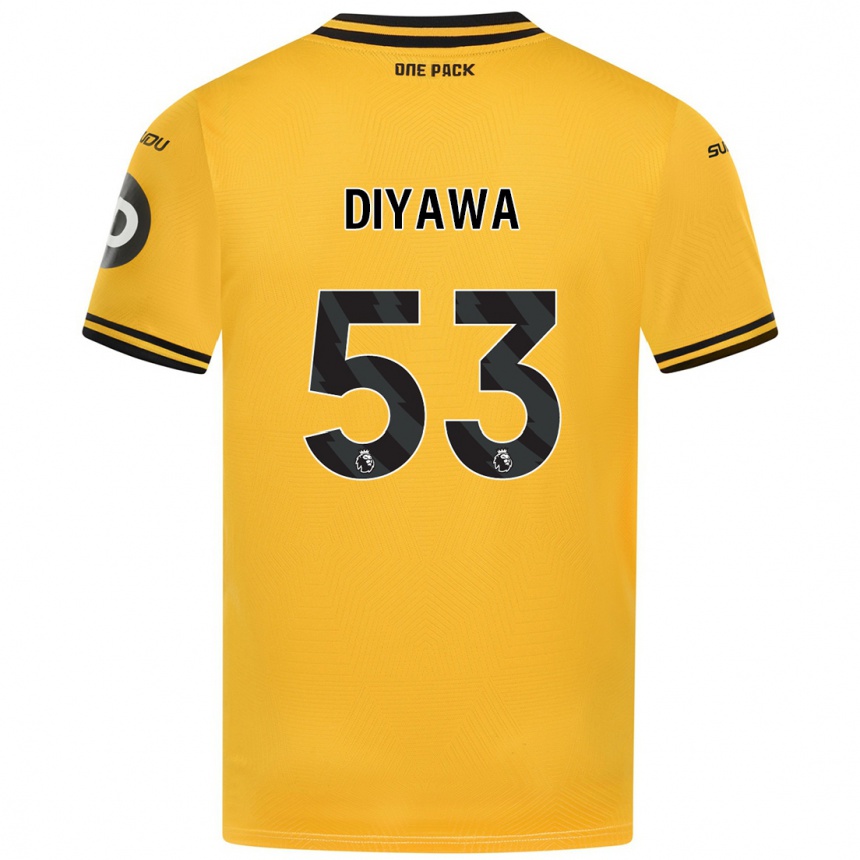 Hombre Fútbol Camiseta Aaron Keto Diyawa #53 Amarillo 1ª Equipación 2024/25 Perú