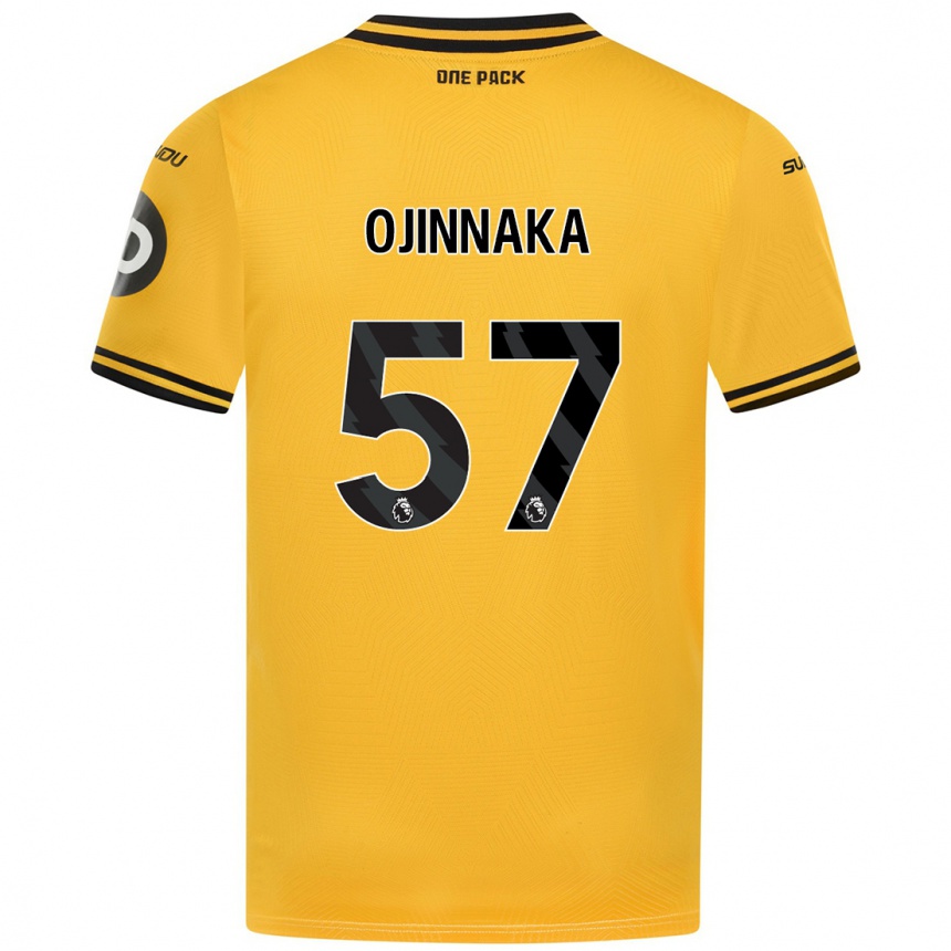 Hombre Fútbol Camiseta Temple Ojinnaka #57 Amarillo 1ª Equipación 2024/25 Perú