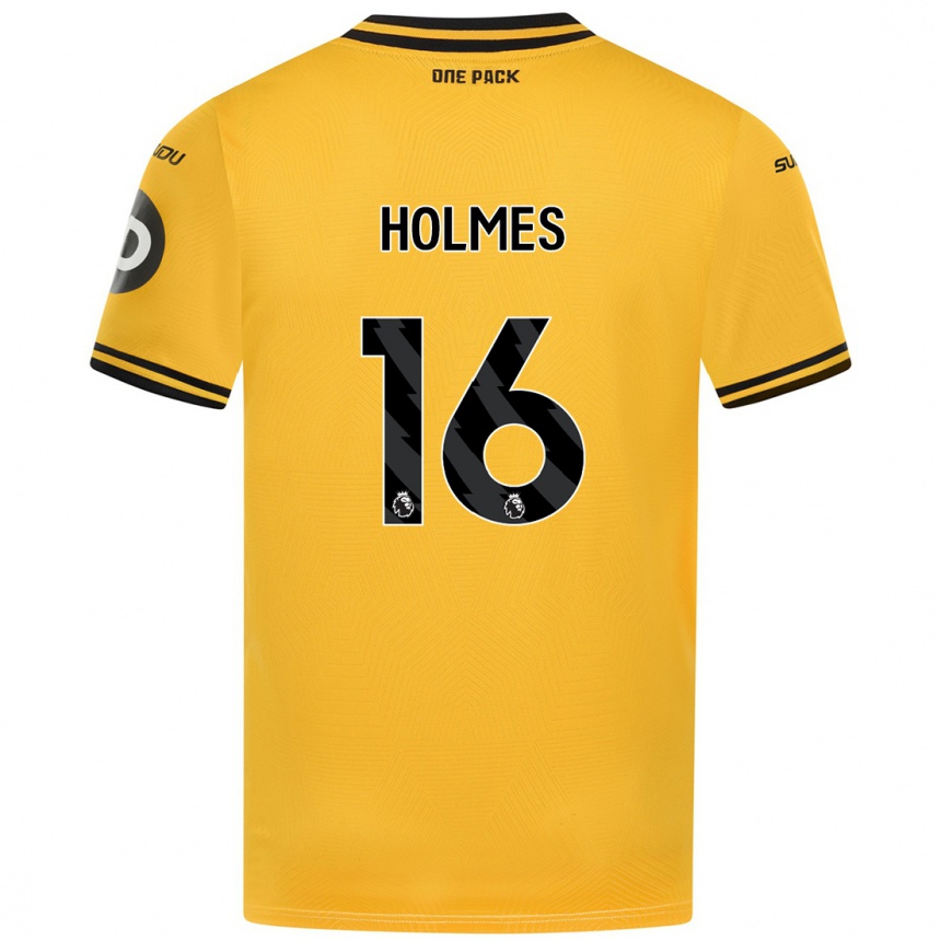 Hombre Fútbol Camiseta Summer Holmes #16 Amarillo 1ª Equipación 2024/25 Perú