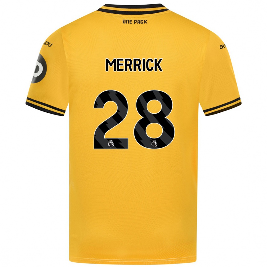 Hombre Fútbol Camiseta Beth Merrick #28 Amarillo 1ª Equipación 2024/25 Perú