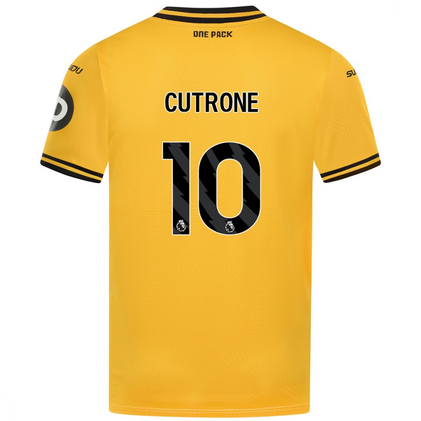 Hombre Fútbol Camiseta Patrick Cutrone #10 Amarillo 1ª Equipación 2024/25 Perú