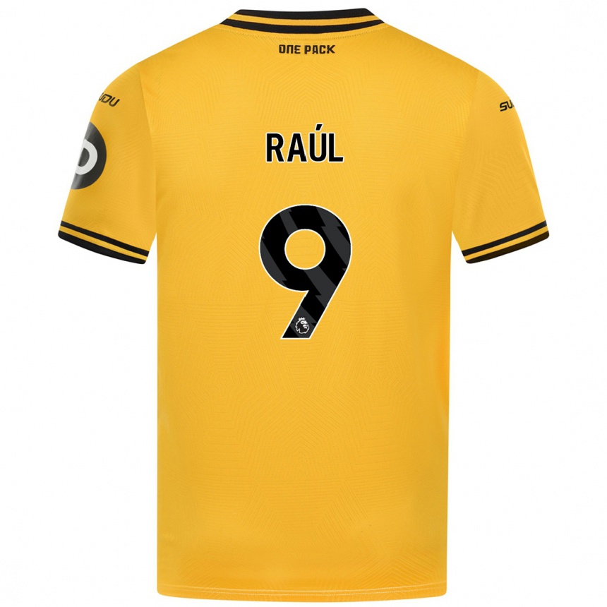 Hombre Fútbol Camiseta Raul Jimenez #9 Amarillo 1ª Equipación 2024/25 Perú