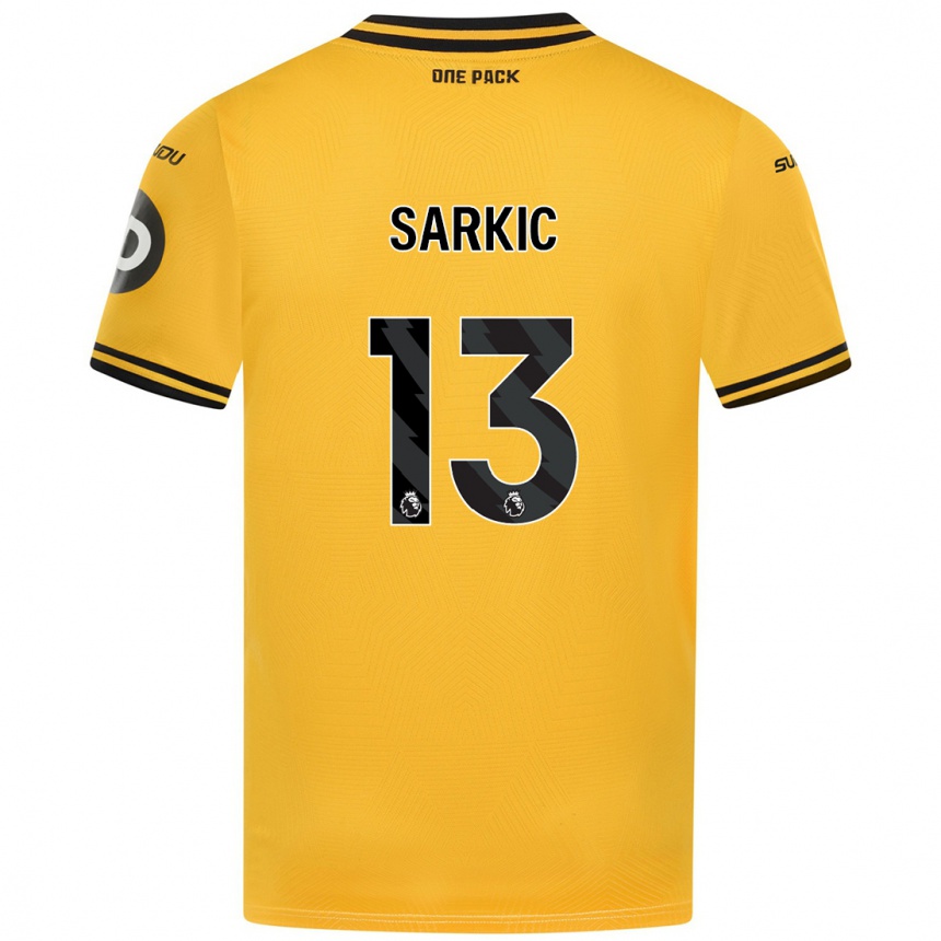 Hombre Fútbol Camiseta Matija Sarkic #13 Amarillo 1ª Equipación 2024/25 Perú