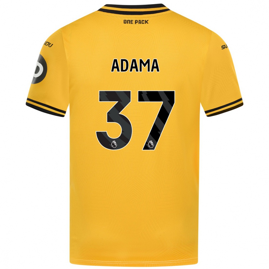 Hombre Fútbol Camiseta Adama Traore #37 Amarillo 1ª Equipación 2024/25 Perú