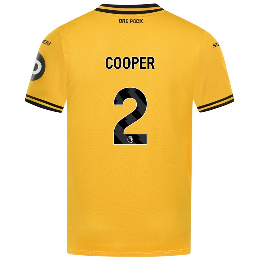 Hombre Fútbol Camiseta Laura Cooper #2 Amarillo 1ª Equipación 2024/25 Perú