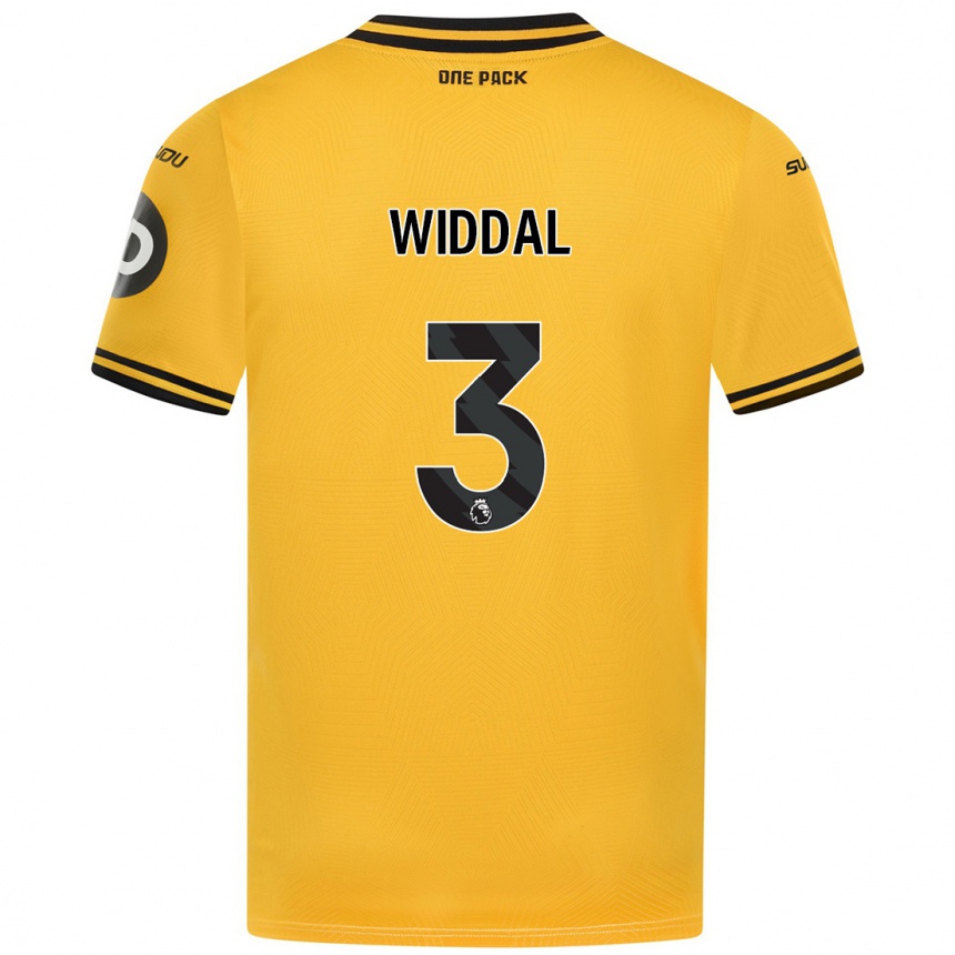 Hombre Fútbol Camiseta Natalie Widdal #3 Amarillo 1ª Equipación 2024/25 Perú