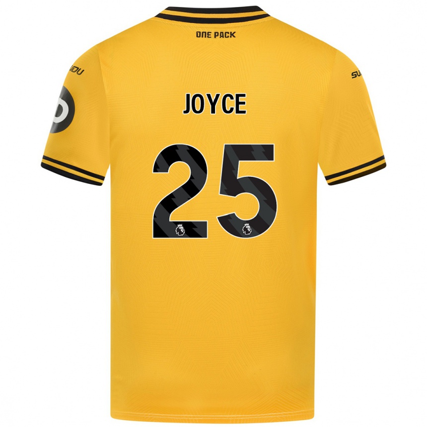 Hombre Fútbol Camiseta Leonie Joyce #25 Amarillo 1ª Equipación 2024/25 Perú