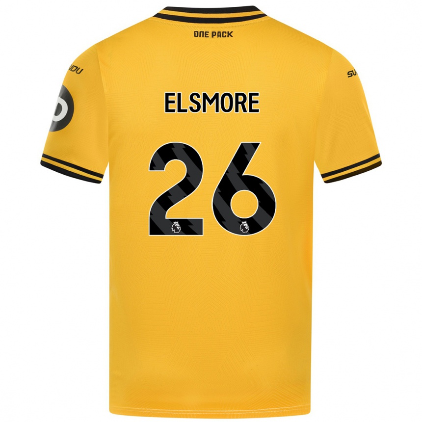 Hombre Fútbol Camiseta Ria Elsmore #26 Amarillo 1ª Equipación 2024/25 Perú