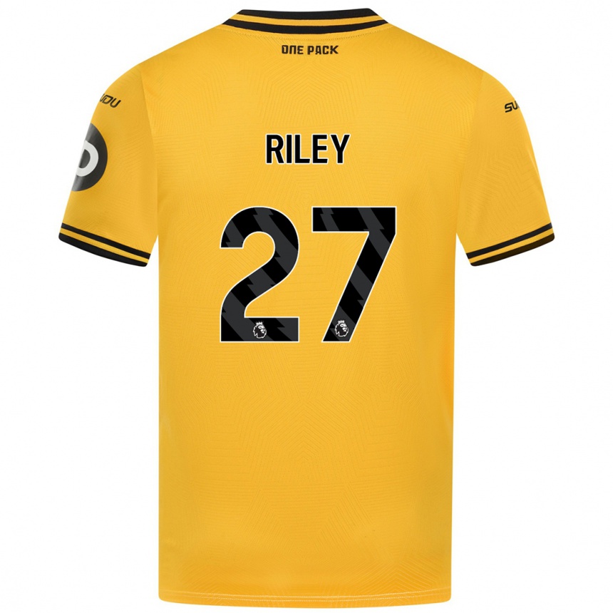 Hombre Fútbol Camiseta Lauren Riley #27 Amarillo 1ª Equipación 2024/25 Perú