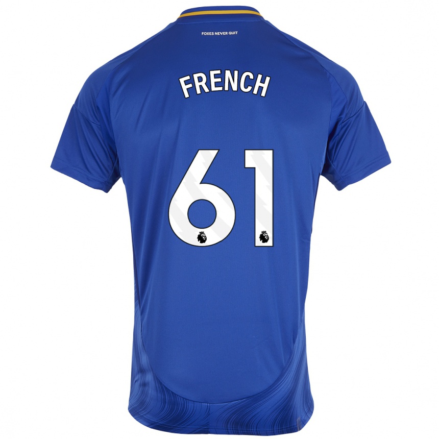 Hombre Fútbol Camiseta Harry French #61 Azul Blanco 1ª Equipación 2024/25 Perú