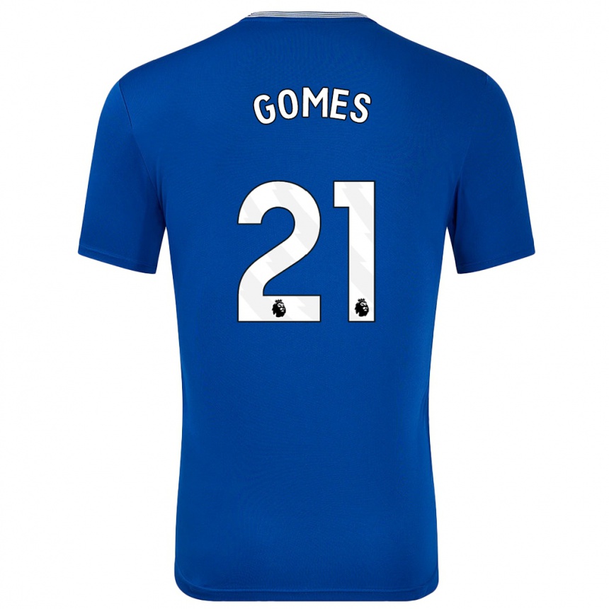 Hombre Fútbol Camiseta Andre Gomes #21 Azul Con 1ª Equipación 2024/25 Perú