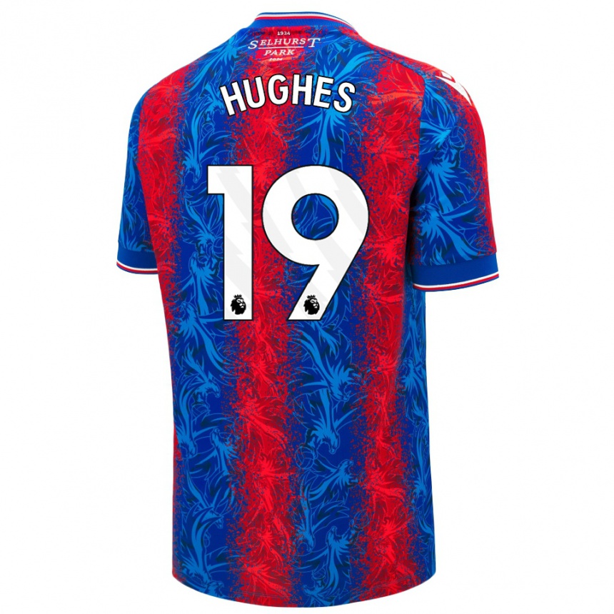 Hombre Fútbol Camiseta Will Hughes #19 Rayas Rojas Y Azules 1ª Equipación 2024/25 Perú