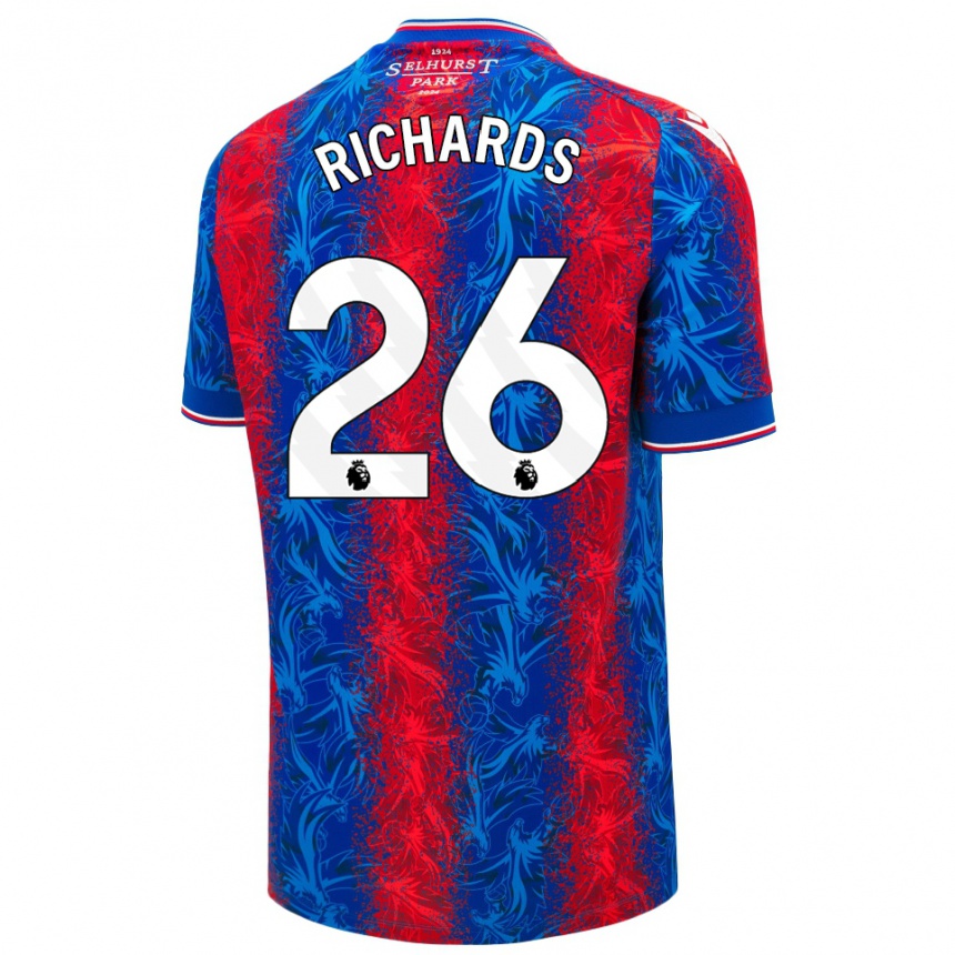 Hombre Fútbol Camiseta Chris Richards #26 Rayas Rojas Y Azules 1ª Equipación 2024/25 Perú