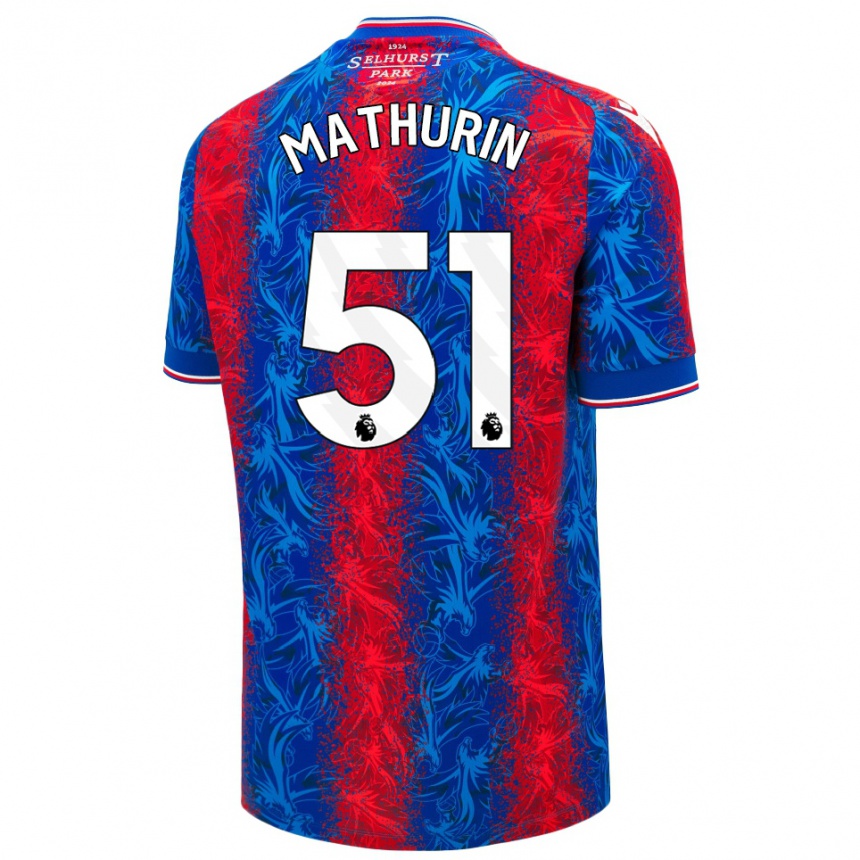 Hombre Fútbol Camiseta Roshaun Mathurin #51 Rayas Rojas Y Azules 1ª Equipación 2024/25 Perú