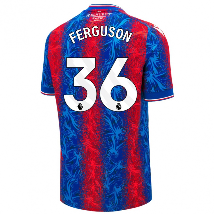 Hombre Fútbol Camiseta Nathan Ferguson #36 Rayas Rojas Y Azules 1ª Equipación 2024/25 Perú