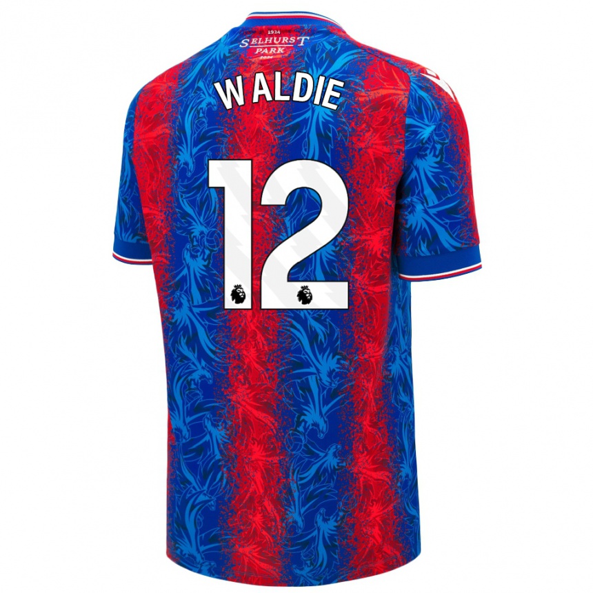 Hombre Fútbol Camiseta Lizzie Waldie #12 Rayas Rojas Y Azules 1ª Equipación 2024/25 Perú