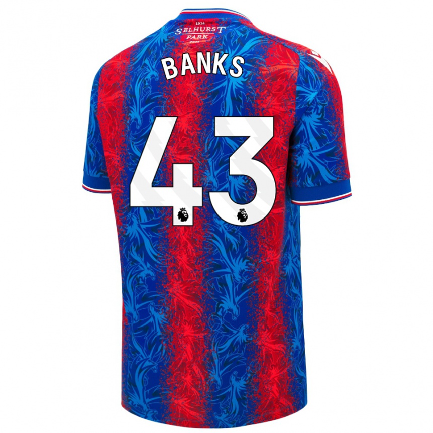 Hombre Fútbol Camiseta Scott Banks #43 Rayas Rojas Y Azules 1ª Equipación 2024/25 Perú